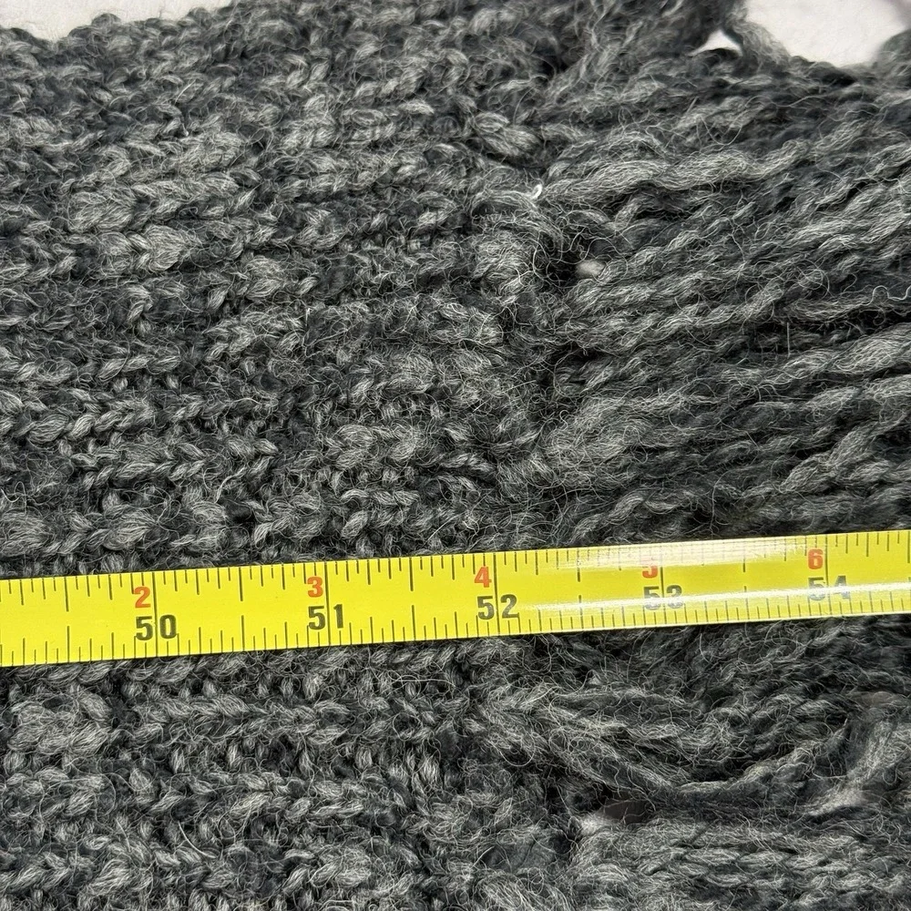 John Varvatos USA Charcoal Knit‎ Scarf Wool Acrylic Blend Long 104